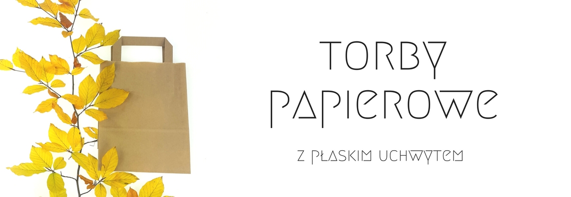 Torby papierowe z uchwytem płaskim
